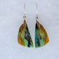 Feel treasured when you wear these Indonesian Blue Opalized Wood & Sterling Silver Earrings!