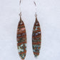 Indonesian River Jasper & Sterling Silver Earrings.  Jasper is an opaque variety of chalcedony (agate), and comes in a multitude of colors with unique patterns and habits.  