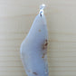 This rare stone is found in only a few locations in Montana, our material is hand collected on private property in the mountains and carried out in backpacks...each piece worth its weight in every step!  The translucent blue agate and its color variations have an alluring effect, many people find the blue agate a relaxing, calming and peaceful stone to wear.  Original and unique in design, each piece is hand crafted by lapidary artists in Montana. 