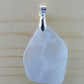 This rare stone is found in only a few locations in Montana, our material is hand collected on private property in the mountains and carried out in backpacks...each piece worth its weight in every step!  The translucent blue agate and its color variations have an alluring effect, many people find the blue agate a relaxing, calming and peaceful stone to wear.  Original and unique in design, each piece is hand crafted by lapidary artists in Montana. 