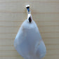 This rare stone is found in only a few locations in Montana, our material is hand collected on private property in the mountains and carried out in backpacks...each piece worth its weight in every step!  The translucent blue agate and its color variations have an alluring effect, many people find the blue agate a relaxing, calming and peaceful stone to wear.  Original and unique in design, each piece is hand crafted by lapidary artists in Montana. 