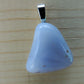 This rare stone is found in only a few locations in Montana, our material is hand collected on private property in the mountains and carried out in backpacks...each piece worth its weight in every step!  The translucent blue agate and its color variations have an alluring effect, many people find the blue agate a relaxing, calming and peaceful stone to wear.  Original and unique in design, each piece is hand crafted by lapidary artists in Montana. 