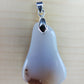 This rare stone is found in only a few locations in Montana, our material is hand collected on private property in the mountains and carried out in backpacks...each piece worth its weight in every step!  The translucent blue agate and its color variations have an alluring effect, many people find the blue agate a relaxing, calming and peaceful stone to wear.  Original and unique in design, each piece is hand crafted by lapidary artists in Montana. 