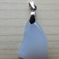 Montana Madison Blue Agate Pendant.  The stone in this pendant is a unique result of tumble shaping and polishing a piece of agate from its natural state.  