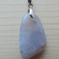 This rare stone is found in only a few locations in Montana, our material is hand collected on private property in the mountains and carried out in backpacks...each piece worth its weight in every step!  The translucent blue agate and its color variations have an alluring effect, many people find the blue agate a relaxing, calming and peaceful stone to wear.  Original and unique in design, each piece is hand crafted by lapidary artists in Montana. 