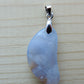 This rare stone is found in only a few locations in Montana, our material is hand collected on private property in the mountains and carried out in backpacks...each piece worth its weight in every step!  The translucent blue agate and its color variations have an alluring effect, many people find the blue agate a relaxing, calming and peaceful stone to wear.  Original and unique in design, each piece is hand crafted by lapidary artists in Montana. 